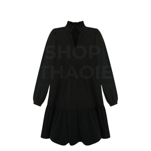 TUCKERNUCK Black Crepe Palmerston Dress Size L NWT Retail $168 Tuckernuck - Picture 7 of 7
